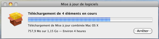 Installation mise à jour MAC OS X