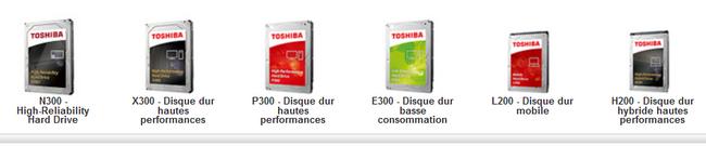 Toshiba : gamme disques durs internes