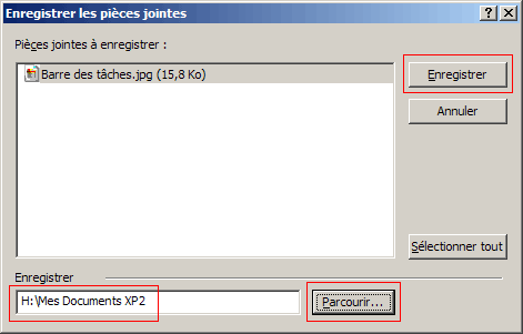 Enregistrer une pi&egrave;ce-jointe