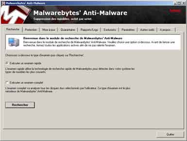 MBAM : Rechercher