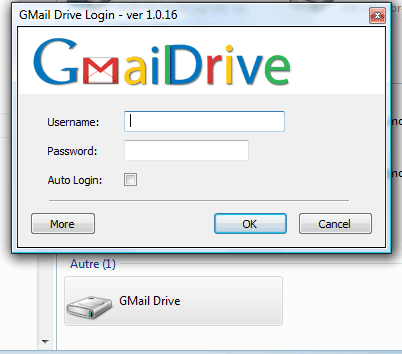 GMail Drive login