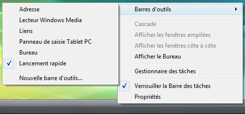 Barres d'outils