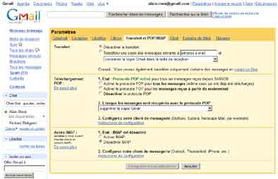 Paramétrer Gmail
