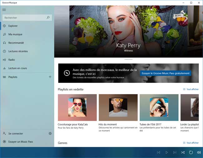 Windows 10 - Groove Music