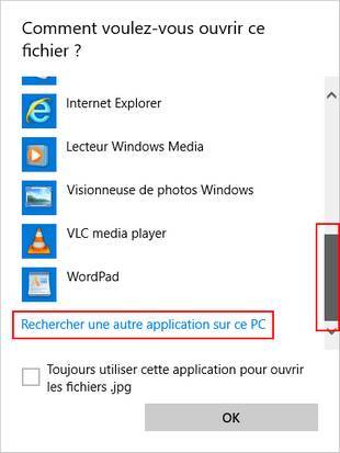 Windows 10 - Ouvrir avec