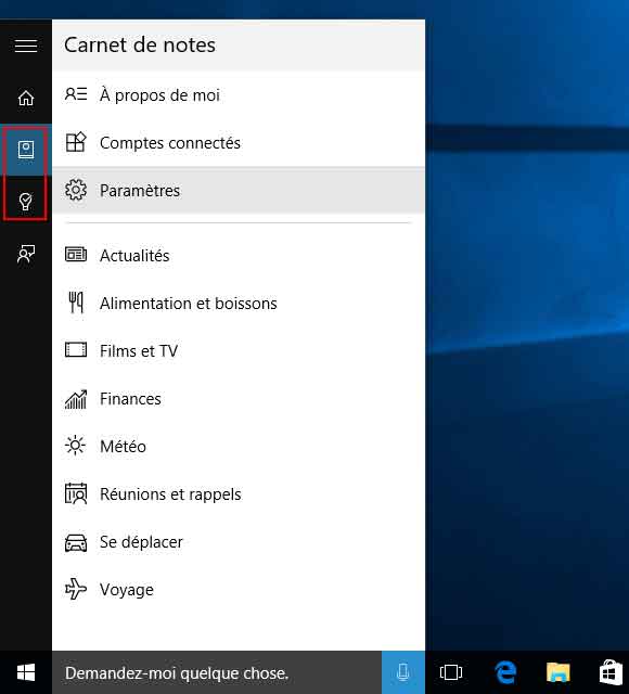 Windows 10 - Recherche - Cortana