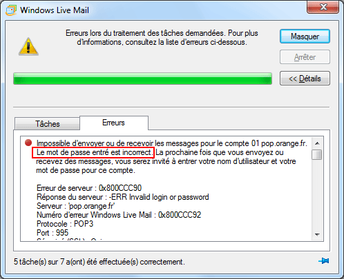 Envoyer Message Windows Vista