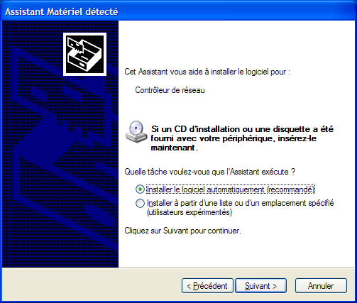 Windows XP : Ajout de matériel