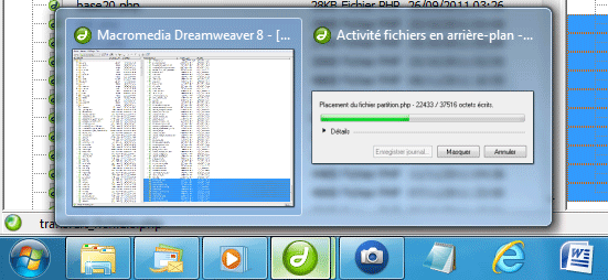 Placer un fichier avec Dreamweaver 8