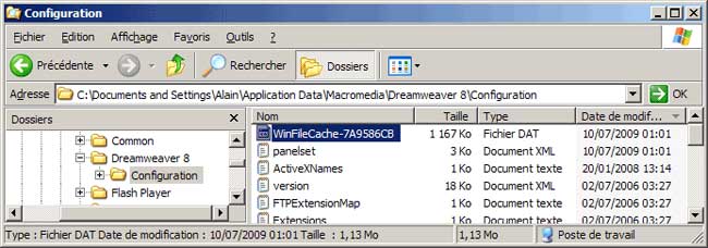 Fichier WinFileCache