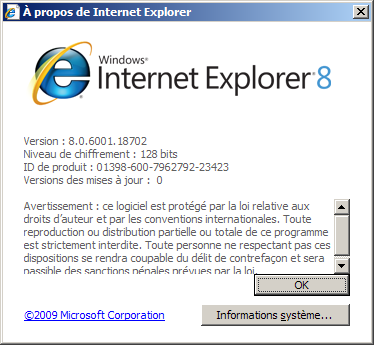 A propos d'Internet Explorer