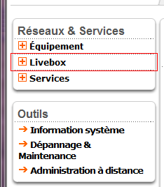 Livebox 2 : configuration