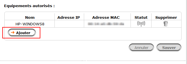 Livebox 2 : Adresse MAC