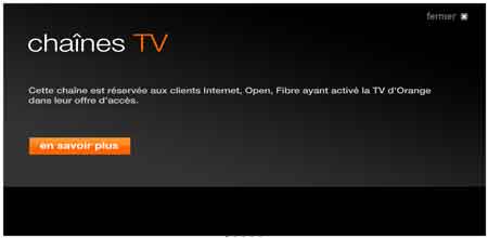 Orange : suppression TV Internet