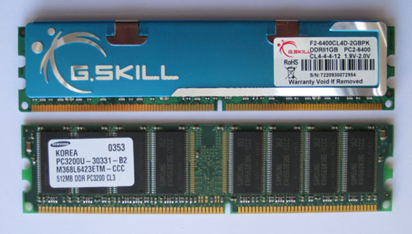 Mémoire DDR ou DDR2