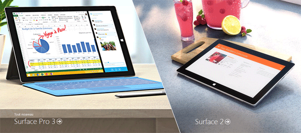 Tablettes Microsoft Surface