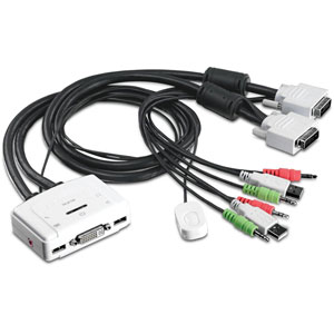 TrendNet TRE_TK214I Câbles KVM 2 ports USB DVI + Audio