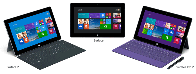 Tablettes Microsoft Surface