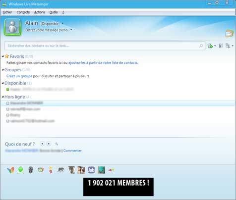 Mise à jour vers Windows Live Messenger 4