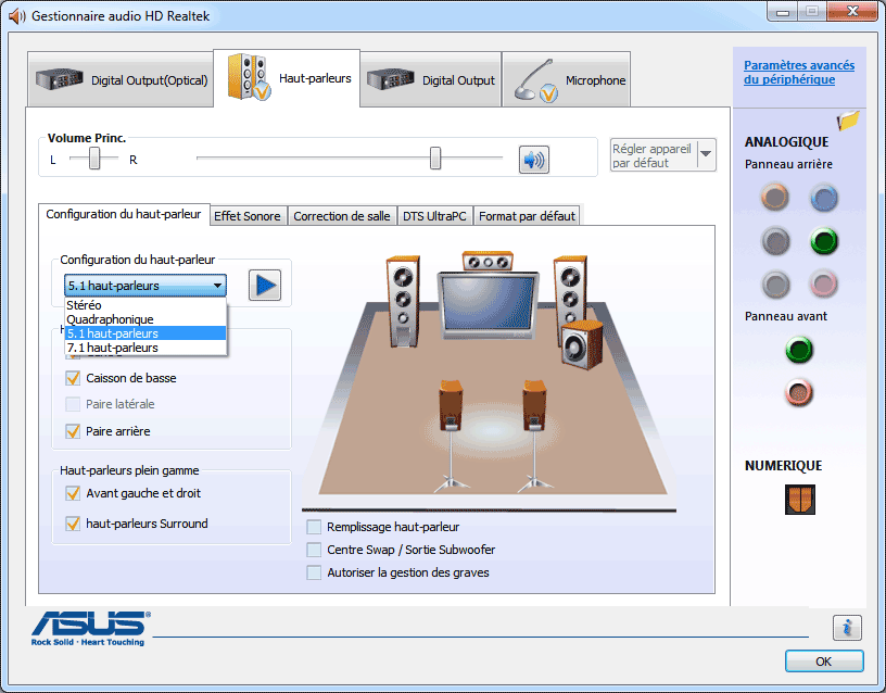asus realtek hd audio manager headphones with mic not working