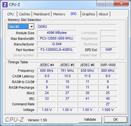 CPU-Z : Memory