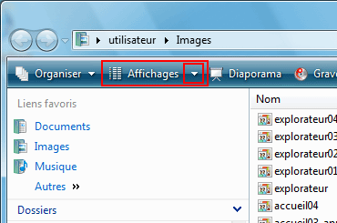 Affichage Détails sous Windows Vista