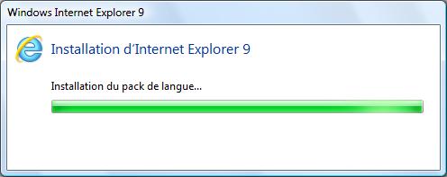 Windows Vista : Installation Internet Explorer 9