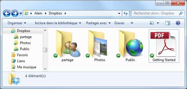 Dossiers Dropbox