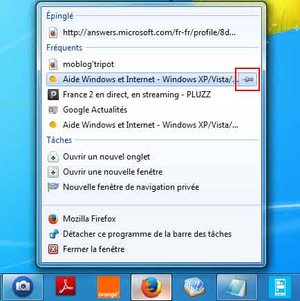 Firefox sous Windows 7
