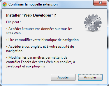 Web Developer pour Chrome