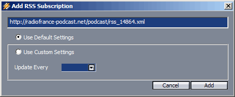 Ajouter un podcast avec Winamp