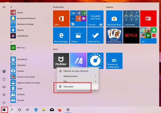 Windows 10 : Désinstaller un programme