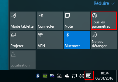 Windows 10 - Centre de notifications