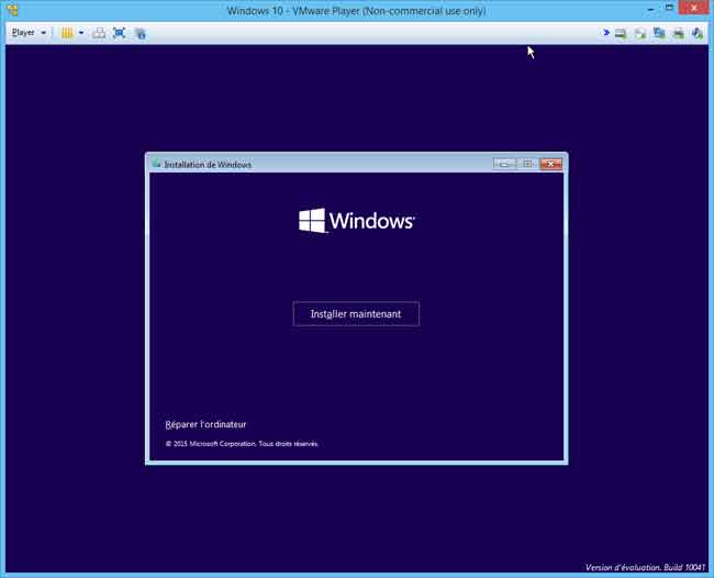 Windows 10 - Installer maintenant