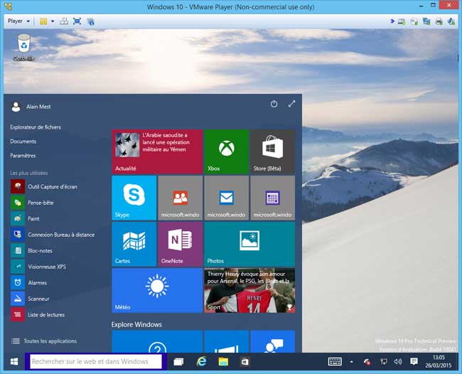 Windows 10 - Bureau