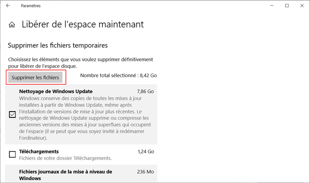 Windows 10 : Libérer de l'espace maintenant