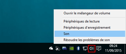 Windows 10 - Réglage son
