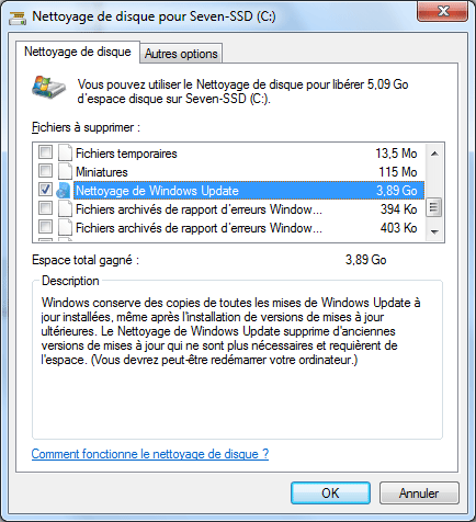 Windows 7 : Nettoyage de Windows Update