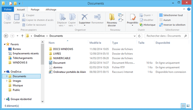 Windows 8.1 - Dossier OneDrive
