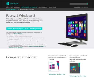Windows 8 en téléchargement
