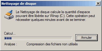 Nettoyage avec cleanmgr