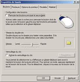 Windows XP : Vitesse du double-clic