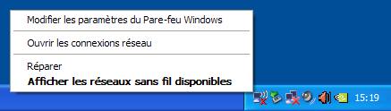 Windows XP : Afficher les rÃ©seaux