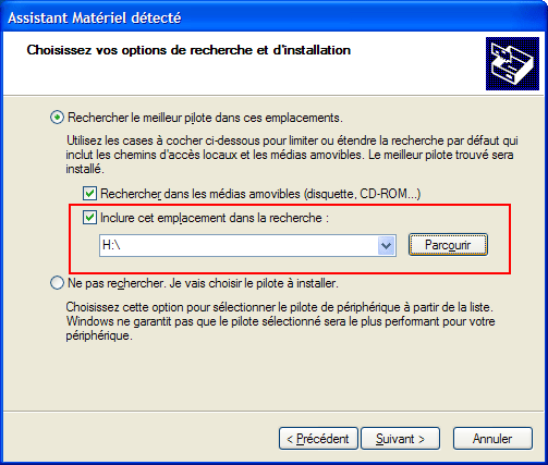 Windows XP : Ajout de matÃ©riel